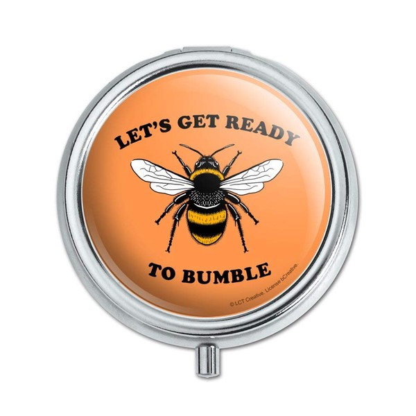 Let's Get Ready to Bumble Bee Rumble Funny Humor Pill Case Trinket Gift Box