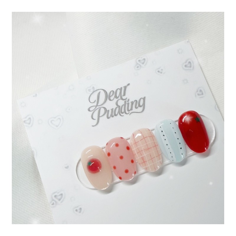 [Handmade Nail Tips] Tomato Ma Nail Tips - Almond /