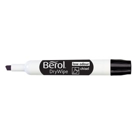 Berol Dry Wipe Whiteboard Marker Pens | Chisel Tip | Assorted Colours | 8 Count Dry Erase Markers