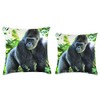 Jungle Animals Gorilla Monkey Throw Pillow, 18x18, Multicolor