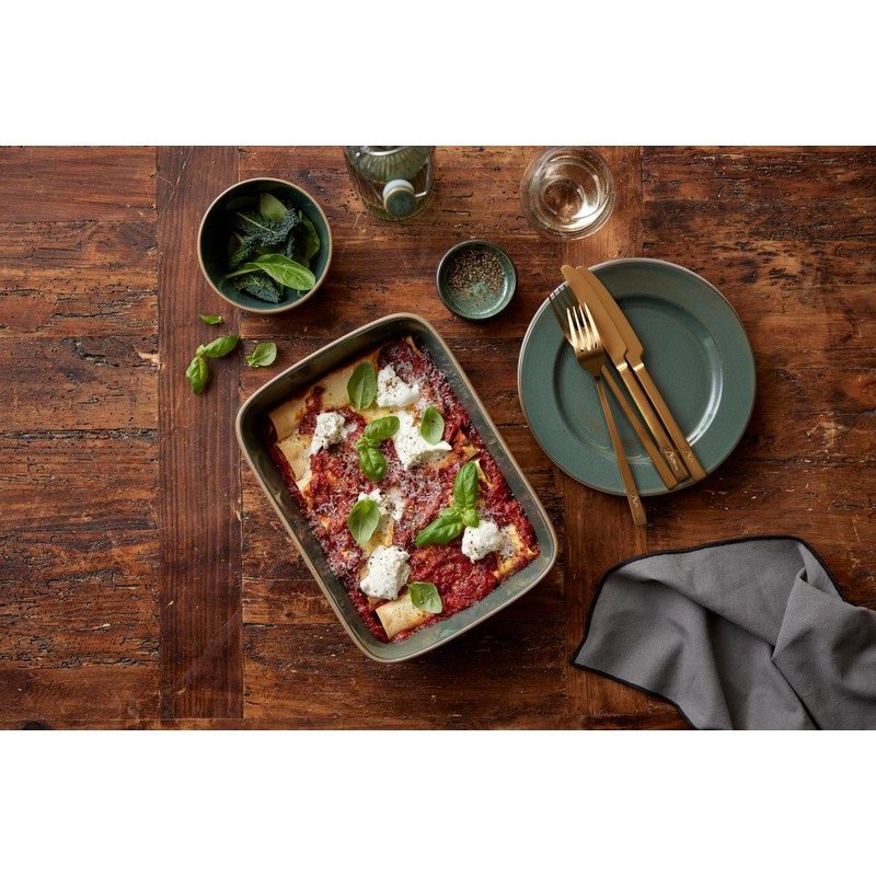 BITZ Casserole Dish 19 x 14 x 5.3 cm Wood/Forest