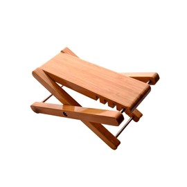 RZGZKLSH Bamboo Guitar Footstool,Rest Foot Footrest, 4-Level Adjustable Folding Wood Footstool Pedal, from 4.5" up to 8", Accessory for Classical Acoustic Guitar Part