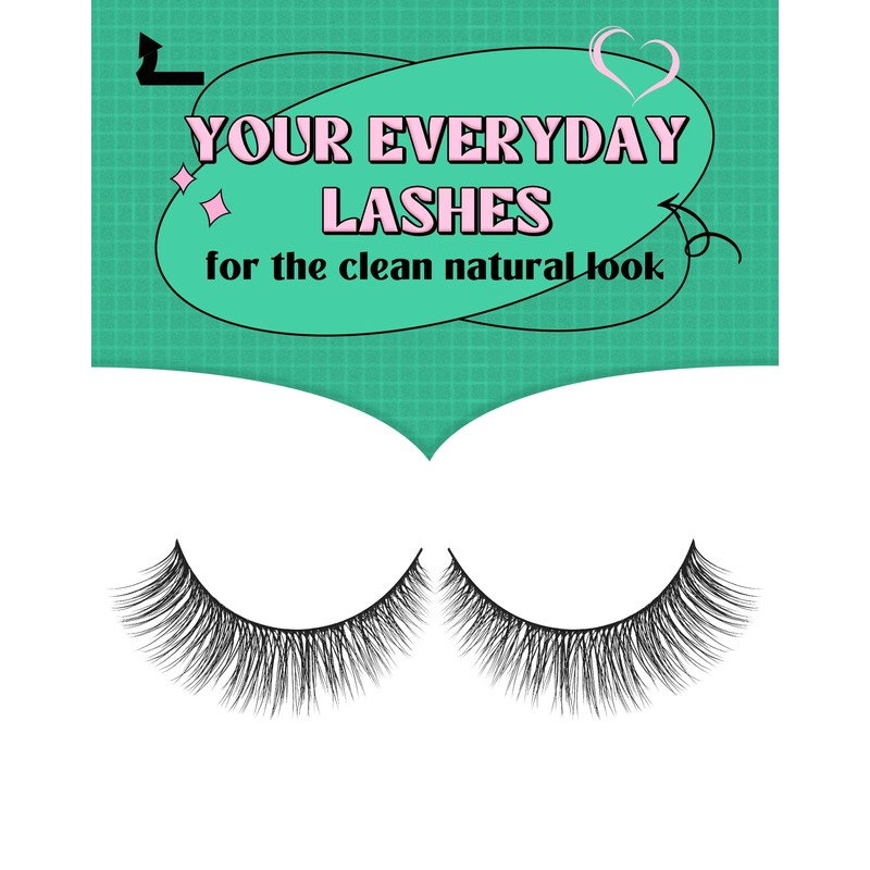 Natural Looking False Eyelashes Natural Lashes Thin Band Eyelashes Reusable