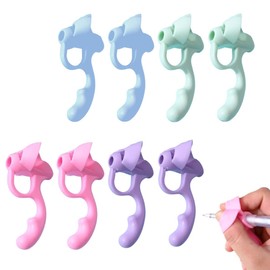 XOXVURI Pack of 8 Writing Aid for Children's Pens Pen Holder Children's Aid Ergonomic Writing Aid Pen Holder for Pens Right and Left-Handed Pencil Grips for Preschool Children Adults