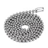 SINLEO Titanium Stainless Steel Small Beads Ball Chain Necklace for
