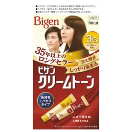 Hoyu Bigen Cream Tone 3G (Brighter Chestnut) 1.4 oz (40 g) + 2 Packs 1.4 oz (40 g)