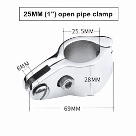 Bimini Top Hardware Kit, 4Pcs 316 Stainless Steel Eye End Caps and Hinged Jaw Slides with Lock Nut for 7/8'' or 1'' OD Boat Canopy Tubing, Includes L-Shaped Hex Key