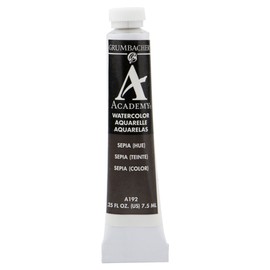 Grumbacher Academy Watercolor Paint, 7.5ml/0.25 Ounce, Sepia Hue (A192)