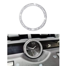 1797 Compatible Clock for Lexus Accessories Bling Parts NX NX200 NX300 F Sport AWD FWD Time Cap Covers Decal Interior Decoration Women Men Crystal Stylish Cute Silver