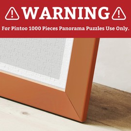 Pintoo Jigsaw Puzzle Frame Tailor-Made for Pintoo's 1000 Pieces Panorama Puzzle ONLY - Rosewood - Effortless & Toolless Assembly NO Glue Required [W1045]