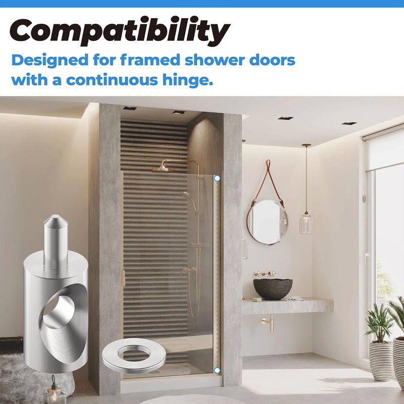 Shower Door Stainless Steel Hinge Pin fits for Framed Shower