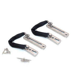 NUZAMAS 2 Stainless Steel Door Chain Lock Secondary Door Restrictor Door Restrictor for Outdoor Door Home Hotel Office Reinforced Stainless Steel