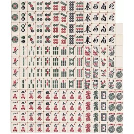 C&H Solutions Western Style ,American Mahjong Tiles Only - The Classic (B Type), Set of 166 Pc