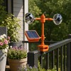Solar Bird Repeller with Reflective Wind Spinner and Audible Sounds
