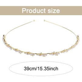 MUNSKT Wedding Bridal Accessories Pearl Fairy Girls Ladies Headband Medieval Wedding Party