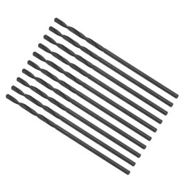 CoCud 6542 High Speed Steel Twist Drill Bits, 1.2mm Diameter 37mm Length, Black Oxide Straight Twist Jobber Drill Bit - (Applications: for Metal Woodwork Plastic Aluminum), 10-Pieces