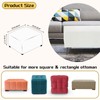 sourcing map Ottoman Cover Square, Jacquard Ottoman Slipcover with Elastic