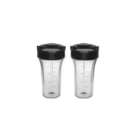 Braun JB71 PureMix Jug Blender Accessory Smoothie 2Go Blending Set, Black