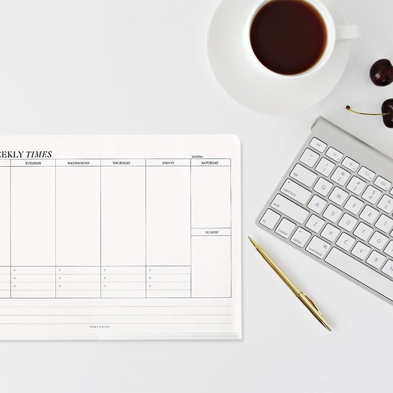 Jagowa 60 Page Weekly Planner, B4 Tearable Weekly Planner to