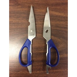 Chicago Cutlery Kitchen Stainless Steel Blue Handle Scissors 5 pairs of 1 pack