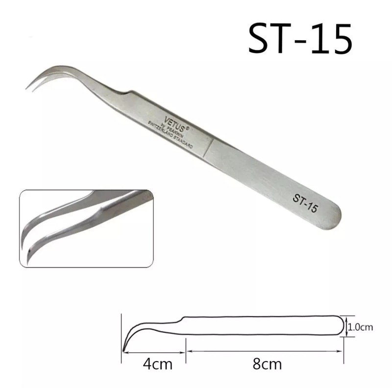 Vetus Pinzas Precision Pestañas Acero Vetus Esd-11 Y Esd-15