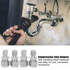 4Pcs Stainless Steel Compression Fitting Straight DoubleFerrule Tube Adapter for
