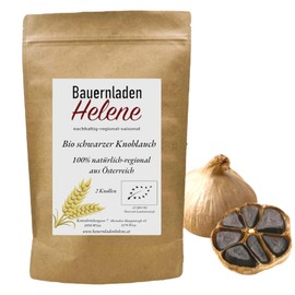 Organic Black Garlic from Austria/Burgenland - 2 Tubers | 90 Days Fermented, Black Garlic