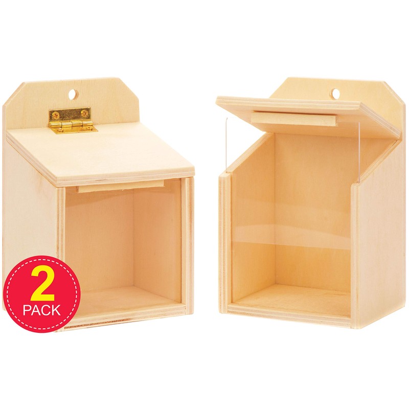 Baker Ross AV441 Wooden Squirrel Feeders - Pack of 2,