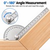 180° Angle Finder for Woodworking – 14cm Adjustable Protractor Ruler