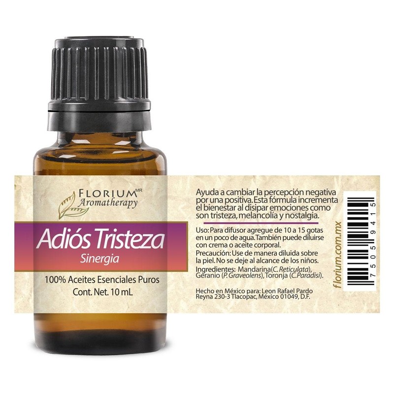 Adiós Tristeza – Mezcla Concentrada de Aceites Esenciales de Aromaterapia