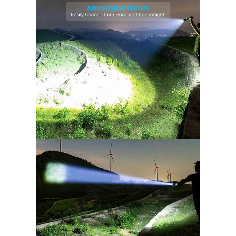 UV Flashlight Black Light, USB Rechargeable Flashlight with Magnetic Base