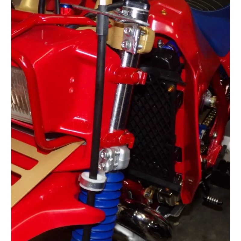 CPJ HONDA ATC 250R HEADLIGHT CASE MOUNTING RED STRAP, BAND
