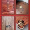 dophee 2Pcs 1.18" Vintage Copper Round Ring Style Dresser Drawer
