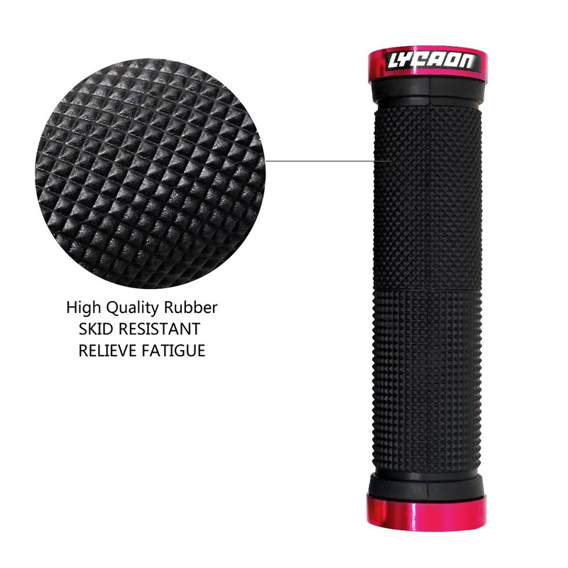 LYCAON Bike Handlebar Grips Non-Slip-Rubber Adjustable Bicycle Handle Grip with