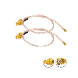 POBADY 2PCS U.FL IPEX to SMA Female Low Loss Coaxial Cable 12" /30CM U.fl/IPEX RG178 RF Coaxial Pigtail Cable for Wireless Routers Mini PCIE Network Cards PCI Wi-Fi WAN Repeater