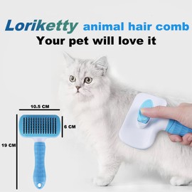 Loriketty Animal Grooming Brush Comb - Cat Dog Hair Brush for Tangles, Loose Fur, Grooming Comb for Mats, Undercoat