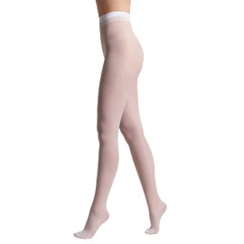 Conte Tights Sheer to Waist Pantyhose with Satin Silky Touch Effect, Tango 20 Den, White (Bianco), Large
