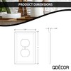 Questech Decor Single Duplex Electrical Outlet Cover Wall Plate, 1-Gang