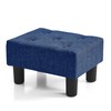 BRIAN & DANY Small Foot Stool, Linen Foot Stools with