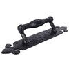 SKANDH 10" Inch Fleur Iron Pull Handle with Backplate, Heavy
