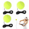 Pack of 3 Tennis Balls with Cord, Tennis Trainer, Tennis