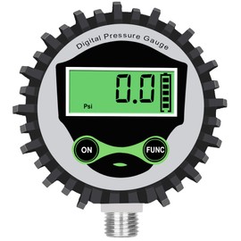 Digital Low Pressure Gauge with 1/4'' NPT Bottom Connector and Rubber Protector by Uharbour, 0.35-15 psi, Accuracy 1% .F.S.