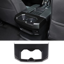 Aunginsy Car Rear Seat Central Armrest Cup Holder Cup Trim Frame Cover Compatible with Toyota Tundra/Sequoia 2022-2023 Car Back Center Console Water Cup Holder Decorative Sticker Interior Accessories