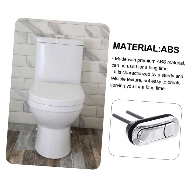 Vaguelly Oval Toilet Flush Button Black Dual Flush Button Replacement