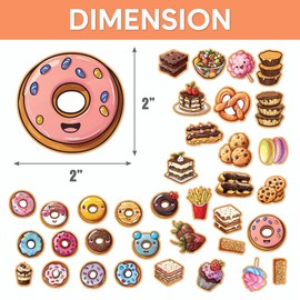 Pack 40 Pcs Funny Chocolate Stickers for Cars Laptop Truck Van Water Bottles Traveling Bags Cute Bumper Stickers Outdoor Indoor Removable Waterproof Vinyl Decals Home Accessories