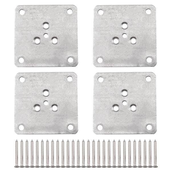 INCREWAY Fixing Plates, 4 Pieces Heavy Duty Sofa Leg Mounting