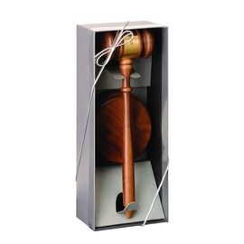 American Walnut Style Director's Gavel Boxed Set