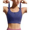 VFUS Adjustable High Impact Sports Bras for Women Zip Front
