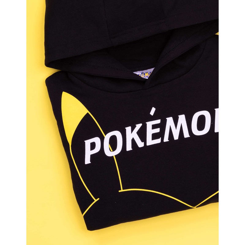 Pokémon con Cappuccio Boys Bambini Gioco Gifts Pikachu Black Jumper