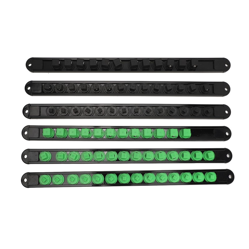 6pcs Socket Organizer 360° Swivel Removable End Cap 1/4 Inch
